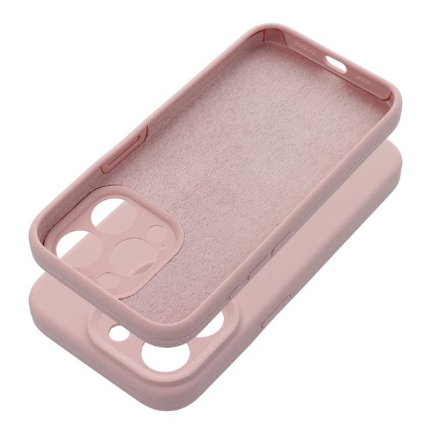 Etui na iPhone 18 Pro / 17 Pro Silicone 2mm (camera protection) pudrowy róż