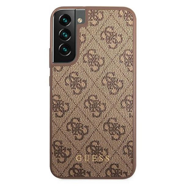 GUESS futerał do SAMSUNG S22 GUHCS22SG4GFBR (4G Metal Gold Logo) brązowy