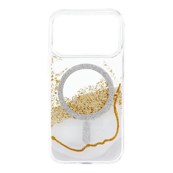 Etui na iPhone 18 Pro / 17 Pro Golden zgodne z MagSafe białe