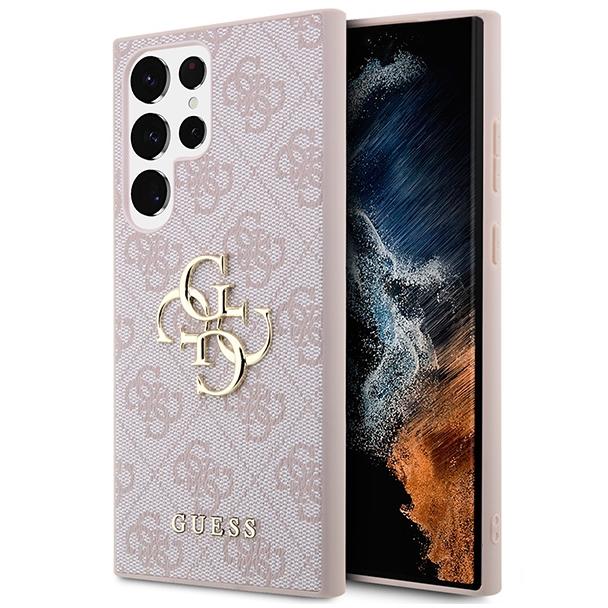 GUESS futerał do SAMSUNG S24 Ultra GUHCS24L4GMGPI (Leather 4G Metal Logo) różowy