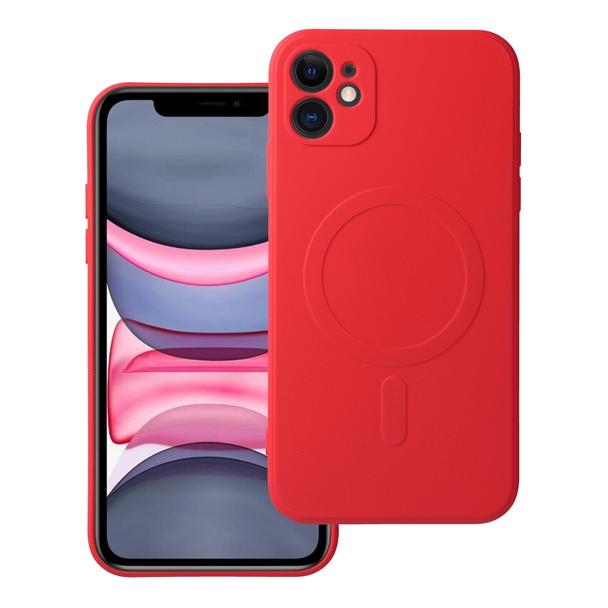 Futerał do iPhone 11 Silicone Mag Cover zgodny z MagSafe czerwony