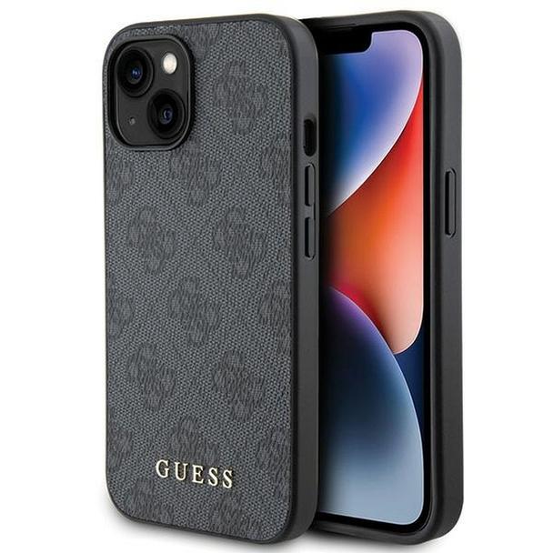 GUESS futerał do IPHONE 15 GUHCP15SG4GFGR (4G Metal Logo) szary