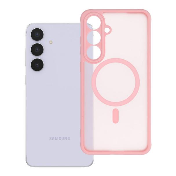 Futerał do Samsung S25 FE Full Matte Mag Cover zgodny z MagSafe jasnoróżowy