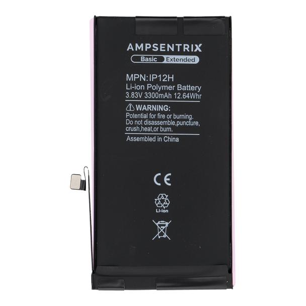 AmpSentrix Basic bateria do iPhone 12 / 12 Pro (zwiększona pojemność 3300 mAh)