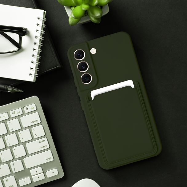 Futerał do Samsung S24 PLUS Card Case zielony