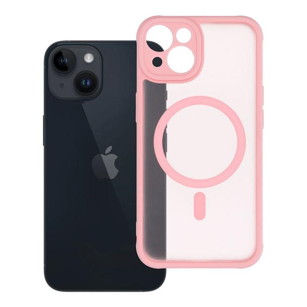 Futerał do iPhone 14 Full Matte Mag Cover zgodny z MagSafe jasnoróżowy