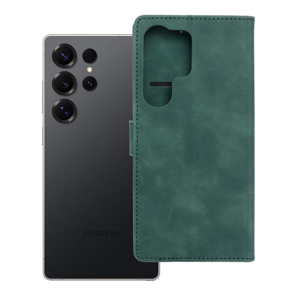 Etui z klapką na Samsung S25 ULTRA Tender Book zielone