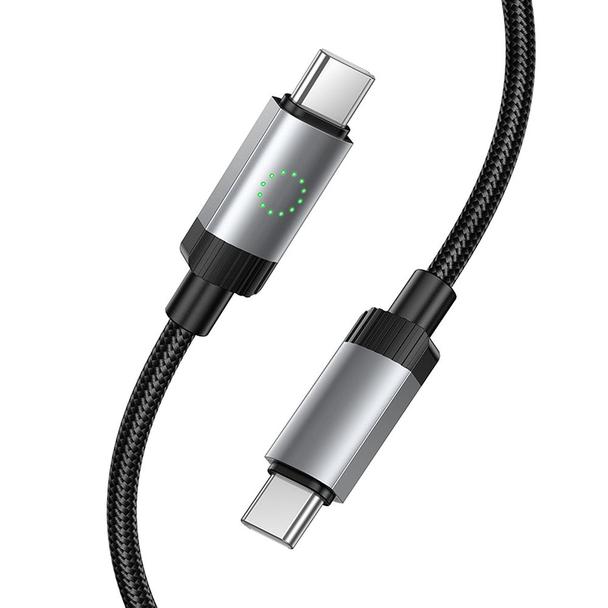 Kabel USB C do USB C Hoco 3A 60W 1 m X117 czarny