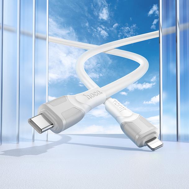 Kabel USB C do Lightning Hoco PD 27W 3 m X106 biały