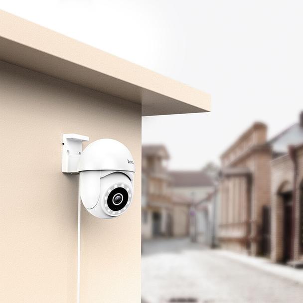 Kamera zewnętrzna Hoco 3MP Full HD Wi-Fi D2 biała