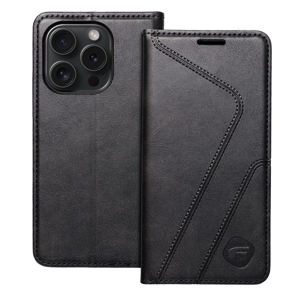 Pokrowiec na iPhone 15 PRO Forcell F-Protect RFID Blocker Book czarny