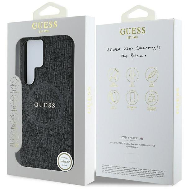 GUESS futerał do SAMSUNG S25 Ultra GUHMS25LG4GFRK (Magnetic PU 4G Ring Classic Logo) czarny