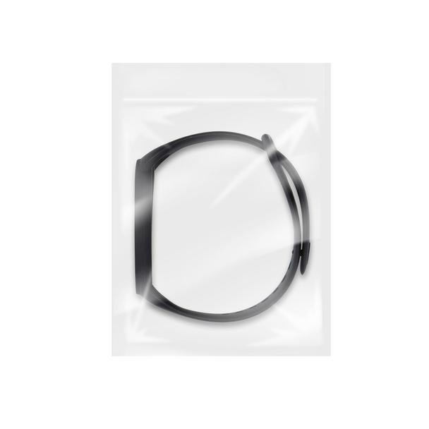 Pasek silikonowy do XIAOMI Mi Band 5 / 6 / 7 czarny (01)