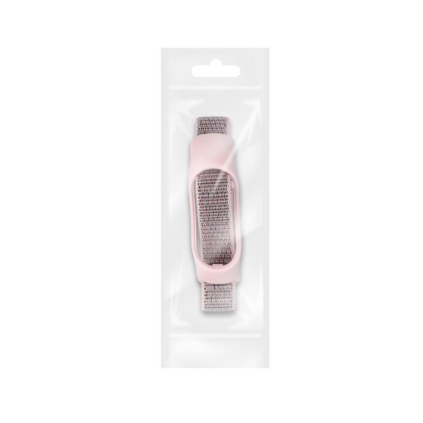 Pasek nylonowy do XIAOMI Mi Band 5 / 6 / 7 różowa (07)