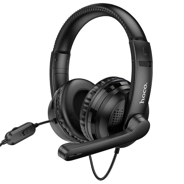Słuchawki przewodowe nauszne Jack 3,5 mm Hoco W103 czarne