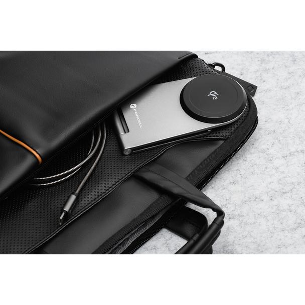 Ładowarka indukcyjna Forcell F-Energy FLIP Charge USB C Qi2 15W zgodna z MagSafe srebrna 0INT