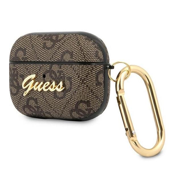 GUESS futerał do APPLE AirPods Pro GUAP4GSMW (4G Script Metal Collection) brązowy