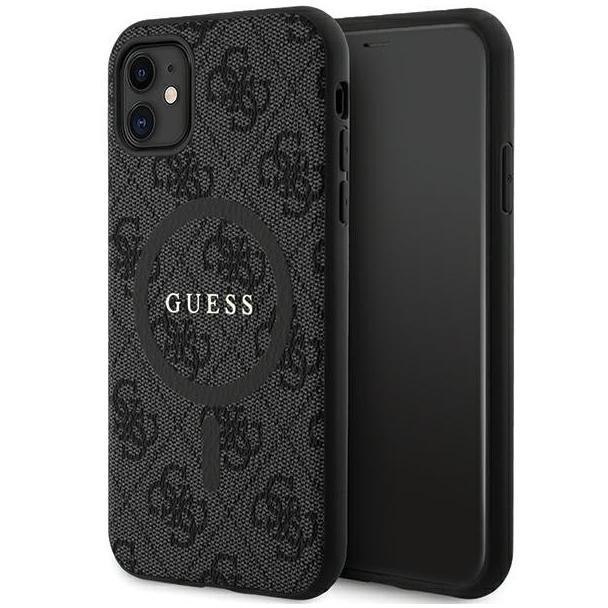 GUESS futerał do IPHONE 11 kompatybliny z MagSafe GUHMN61G4GFRK (4G Ring classic logo) czarny