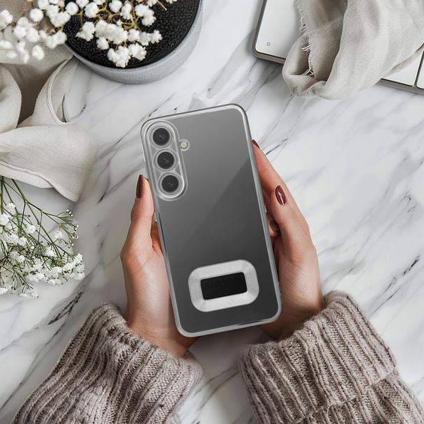 Futerał do Samsung A36 5G Glam srebrny