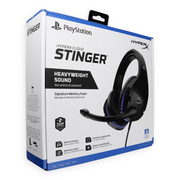 Słuchawki przewodowe nauszne Jack 3,5 mm HyperX Cloud Stinger PlayStation czarno niebieskie