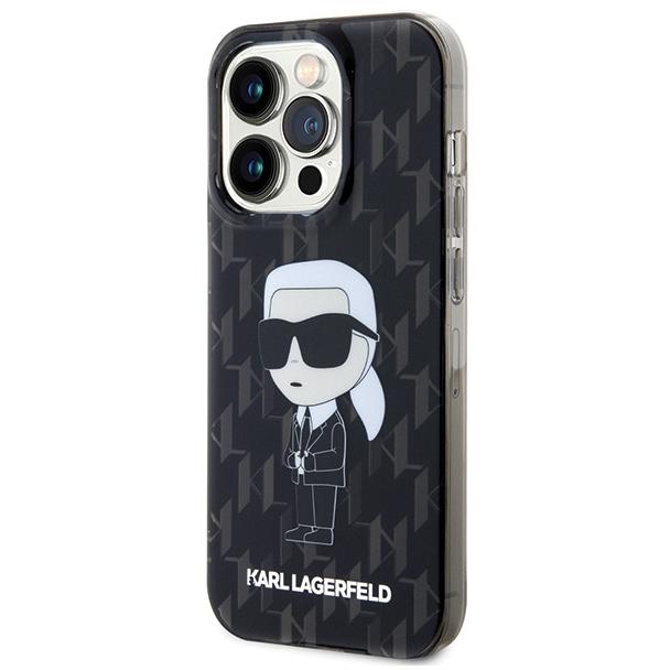 KARL LAGERFELD futerał do IPHONE 15 Pro KLHCP15LHNKMKLK (Ikonik Monogram) czarny