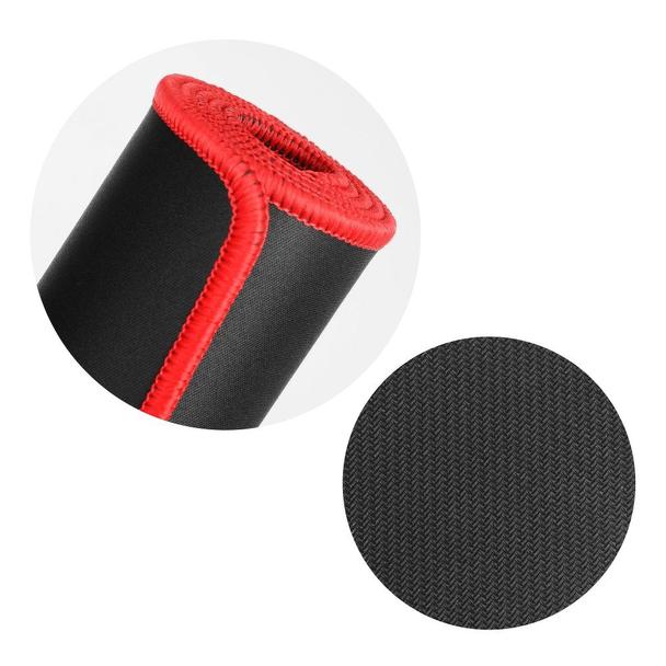 Podkładka pod mysz dla graczy 300 x 240 x 3 mm czarna z czerwonym obszyciem