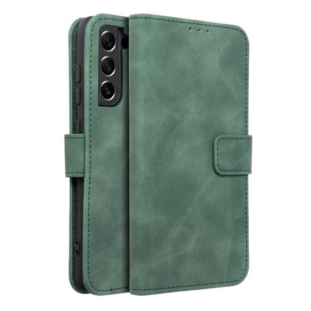 Etui z klapką na Samsung S21 FE Tender Book zielone