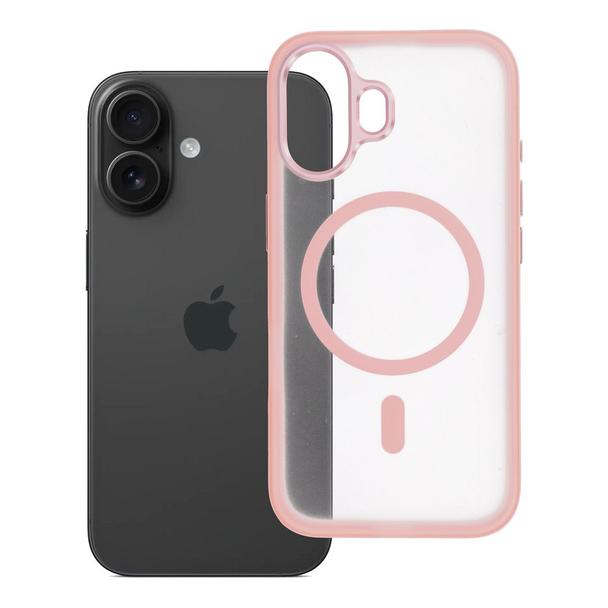 Futerał do iPhone 16 Flexline Mag Cover zgodny z MagSafe różowy