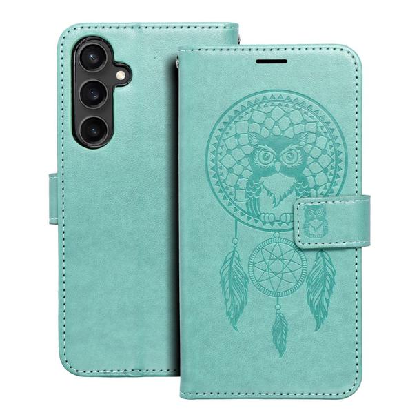 Etui z klapką na Samsung S23 FE Mezzo Book łapacz snów zielone