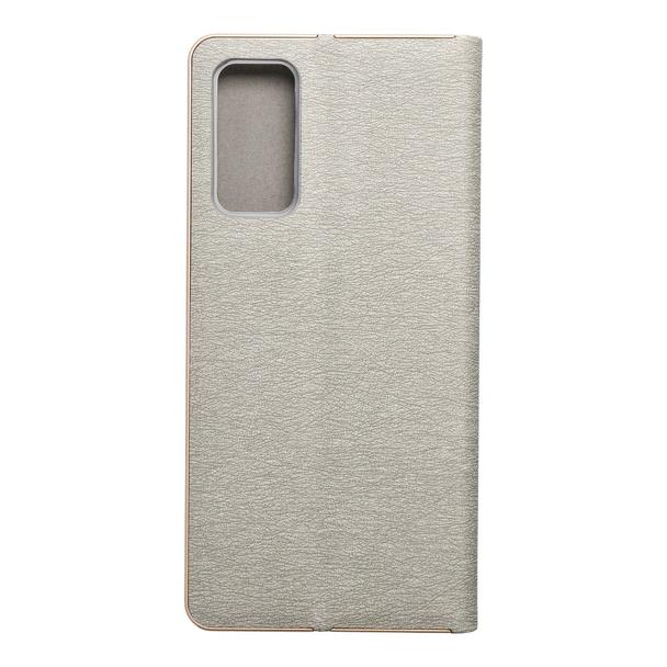 Etui z klapką na Samsung S20 FE / S20 FE 5G Luna Book Gold srebrne
