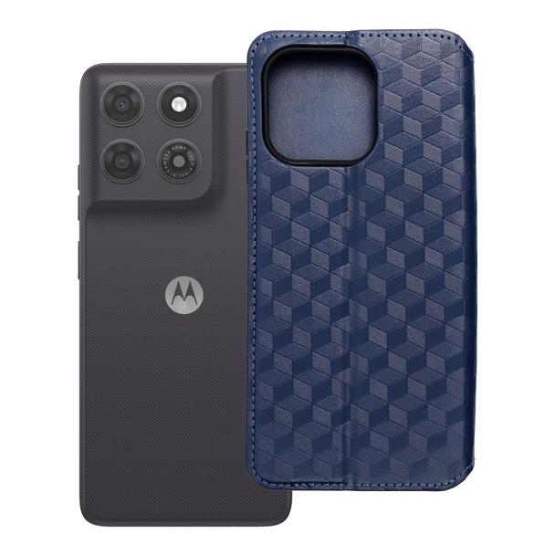 Etui z klapką na Motorola G37 POWER Cubic Book niebieskie