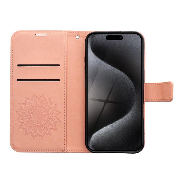 Etui z klapką na iPhone 16 Mezzo Book mandala peach fuzz