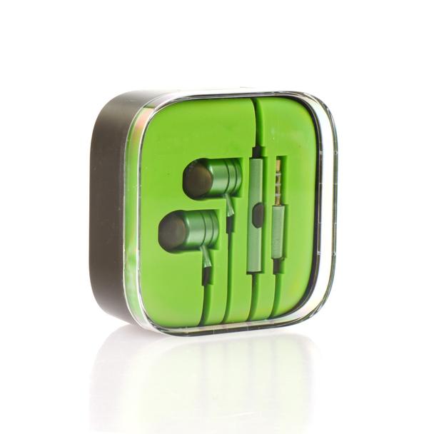 Słuchawki przewodowe douszne Jack 3,5 mm MI metal box limonka