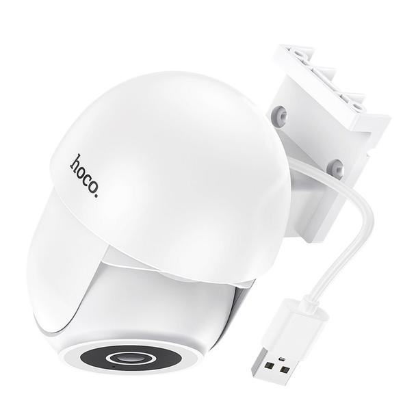 Kamera zewnętrzna Hoco 3MP Full HD Wi-Fi D2 biała