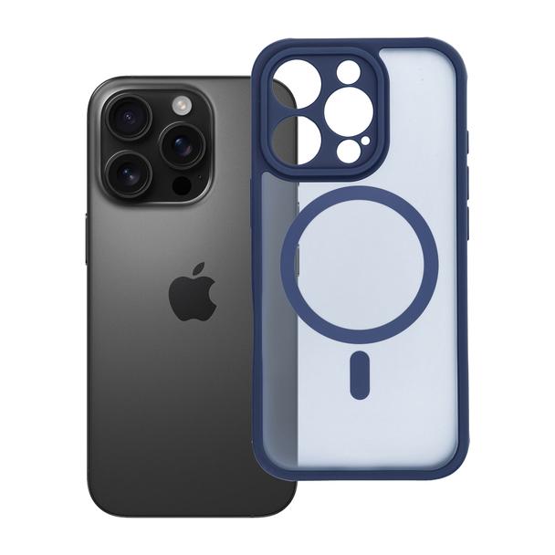 Etui na iPhone 16 PRO Full Matte Mag Cover zgodne z MagSafe niebieskie