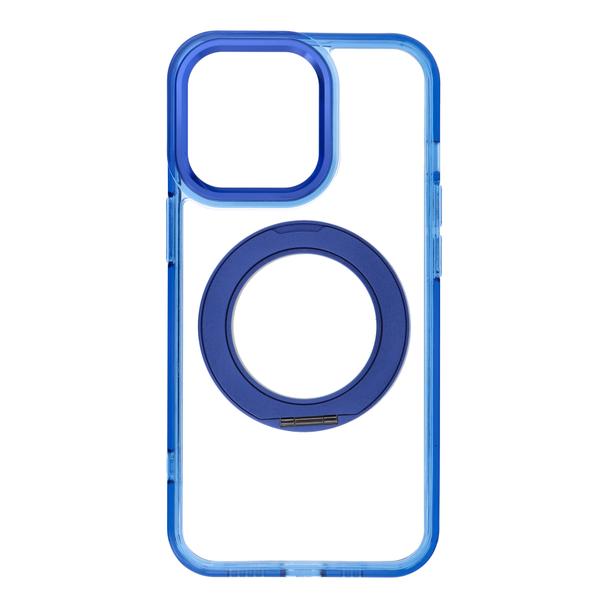Etui na iPhone 13 PRO Frame Circle Stand zgodne z MagSafe granatowe