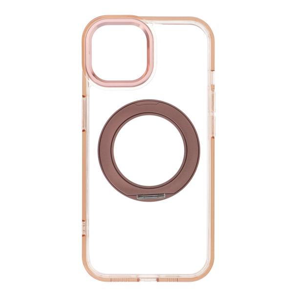 Etui na iPhone 15 Frame Circle Stand zgodne z MagSafe złote
