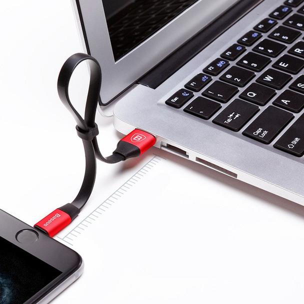 BASEUS kabel USB A do Lightning 2A Nimble CALMBJ-B91 0,23 m czarno czerwony