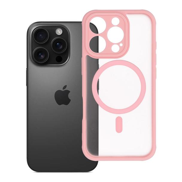 Futerał do iPhone 16 PRO Full Matte Mag Cover zgodny z MagSafe jasnoróżowy