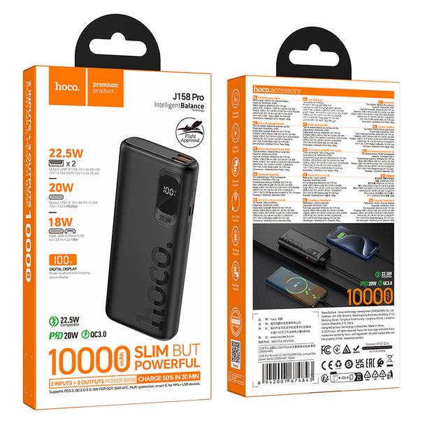 Powerbank Hoco 10000 mAh QC PD 2A 22,5W J158 Pro czarny