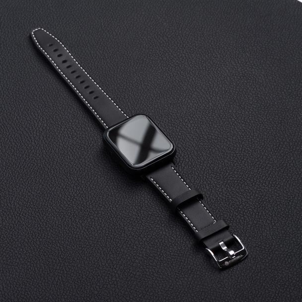 Pasek do Apple Watch Forcell F-Design FA20 dziurki skóra ekologiczna 38 / 40 / 41 mm czarny