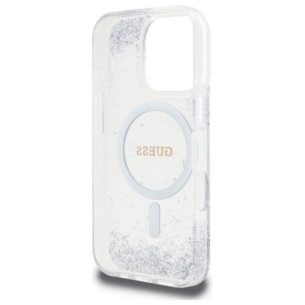 GUESS futerał do IPHONE 16 Pro kompatybilny z MagSafe GUHMP16LRGRGES (Resin Gradient Glitter) silver