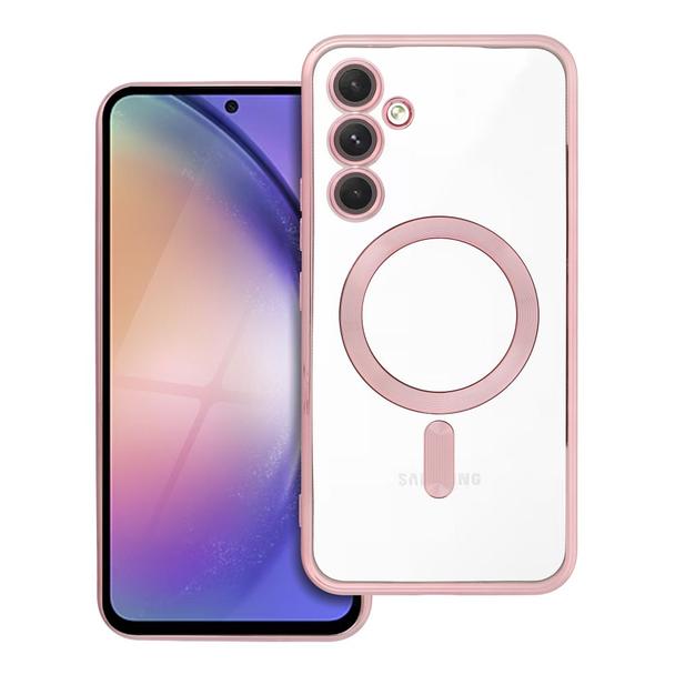 Futerał do Samsung A54 Electro Mag Cover zgodny z MagSafe złoty róż