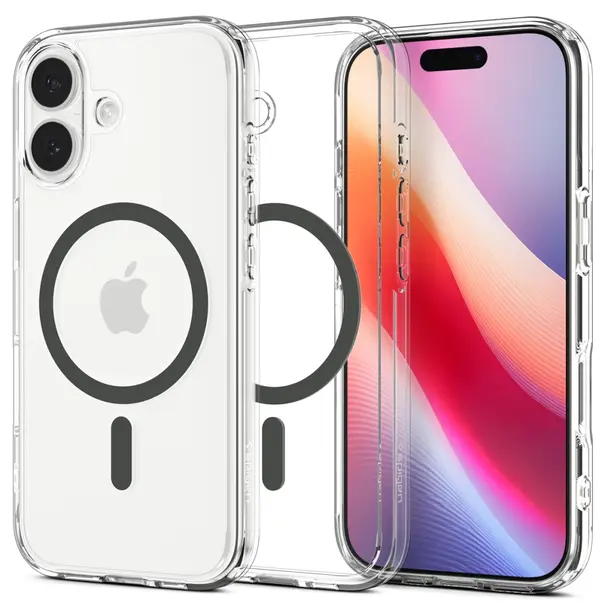 SPIGEN futerał ULTRA HYBRID MAG kompatybilny z MagSafe do IPHONE 17 clear graphite