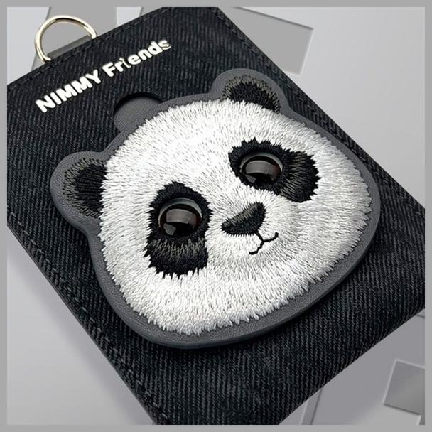 NIMMY portfel na karty BIG EYED PET 2.0 Panda czarny