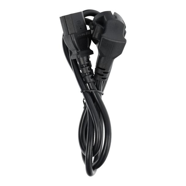 Kabel zasilający do komputera PC / drukarka / monitor 230V 16A 1 m czarny