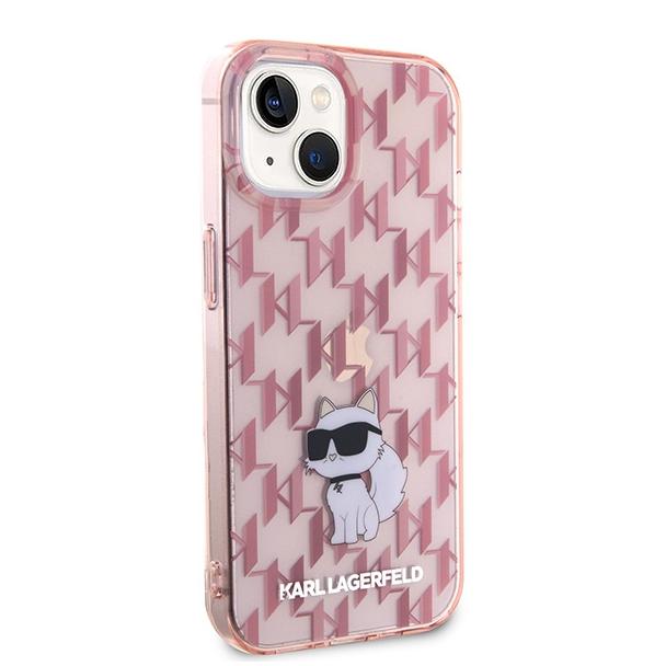 KARL LAGERFELD futerał do IPHONE 15 KLHCP15SHNCMKLP (Monogram) różowy