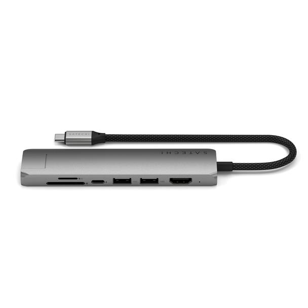 Adapter HUB 7w1 USB C Satechi Slim ST-P7SM szary