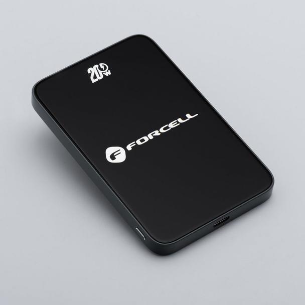 Powerbank zgodny z MagSafe Forcell F-Energy SuperSlim F5K8 QC4.0 PD3.0 15W 5000 mAh czarny 0INT