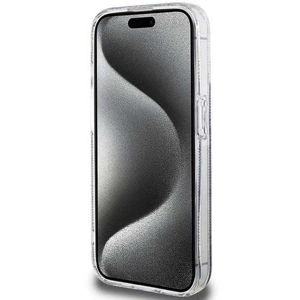 GUESS futerał do IPHONE 15 Pro Max kompatybilny z MagSafe GUHMP15XHGCUSTGK (IML GCUBE) czarny